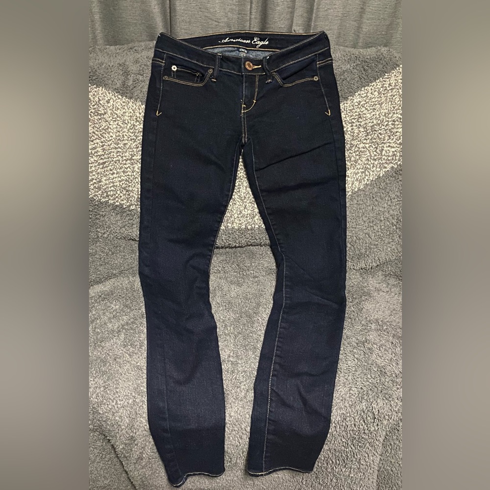 American Eagle Dark Wash Stretch Skinny Jeans Size 4